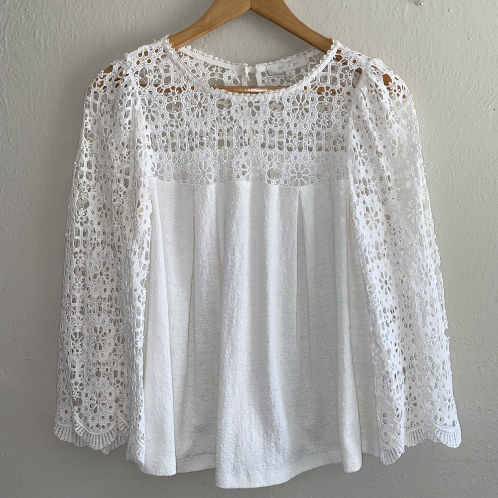 Contemporary Eyelet Detail Blouse